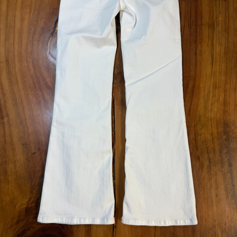 Frame Denim Women's Jeans 0 Le One Crop Mini boot Stretch White Zip fly O11 - Picture 8 of 9